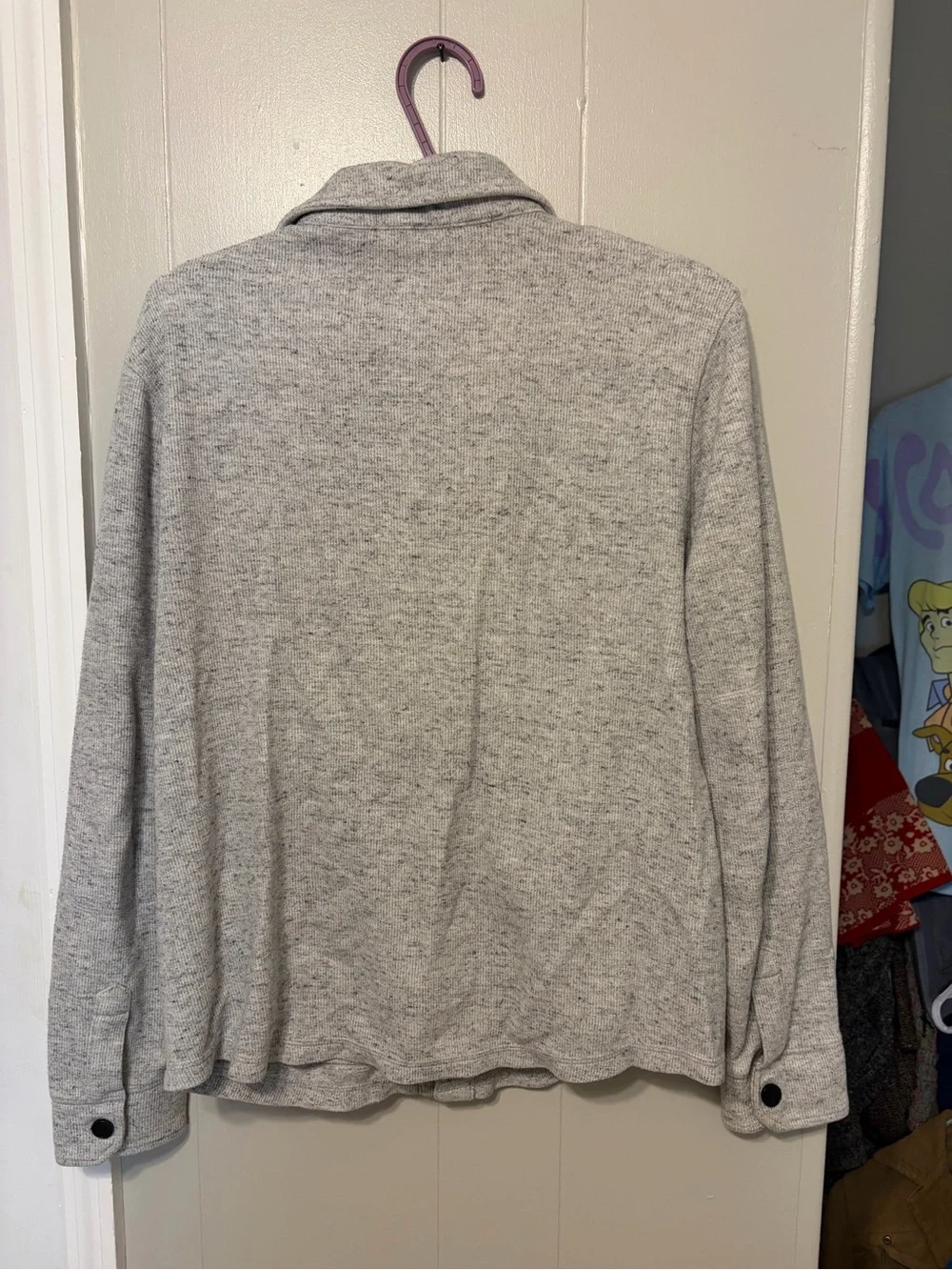 Banana Republic Men's Heather Gray Button-Up Shirt Jacket